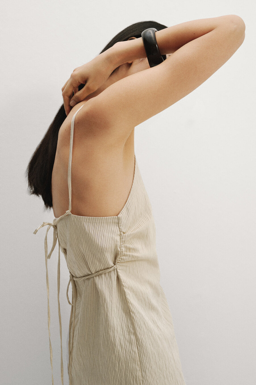 Striped Strappy Asymmetric Blouse - 6