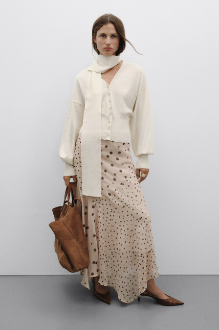 Suede Leather Boho Tote Bag Tan - 3