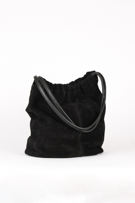Suede Leather Hola Bag Black - 5