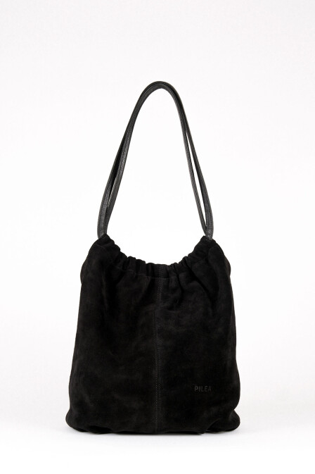 Suede Leather Hola Bag Black - 3