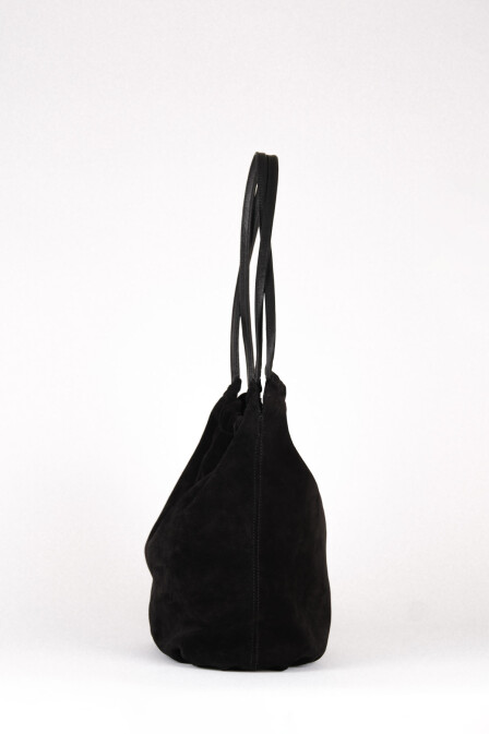 Suede Leather Hola Bag Black - 7