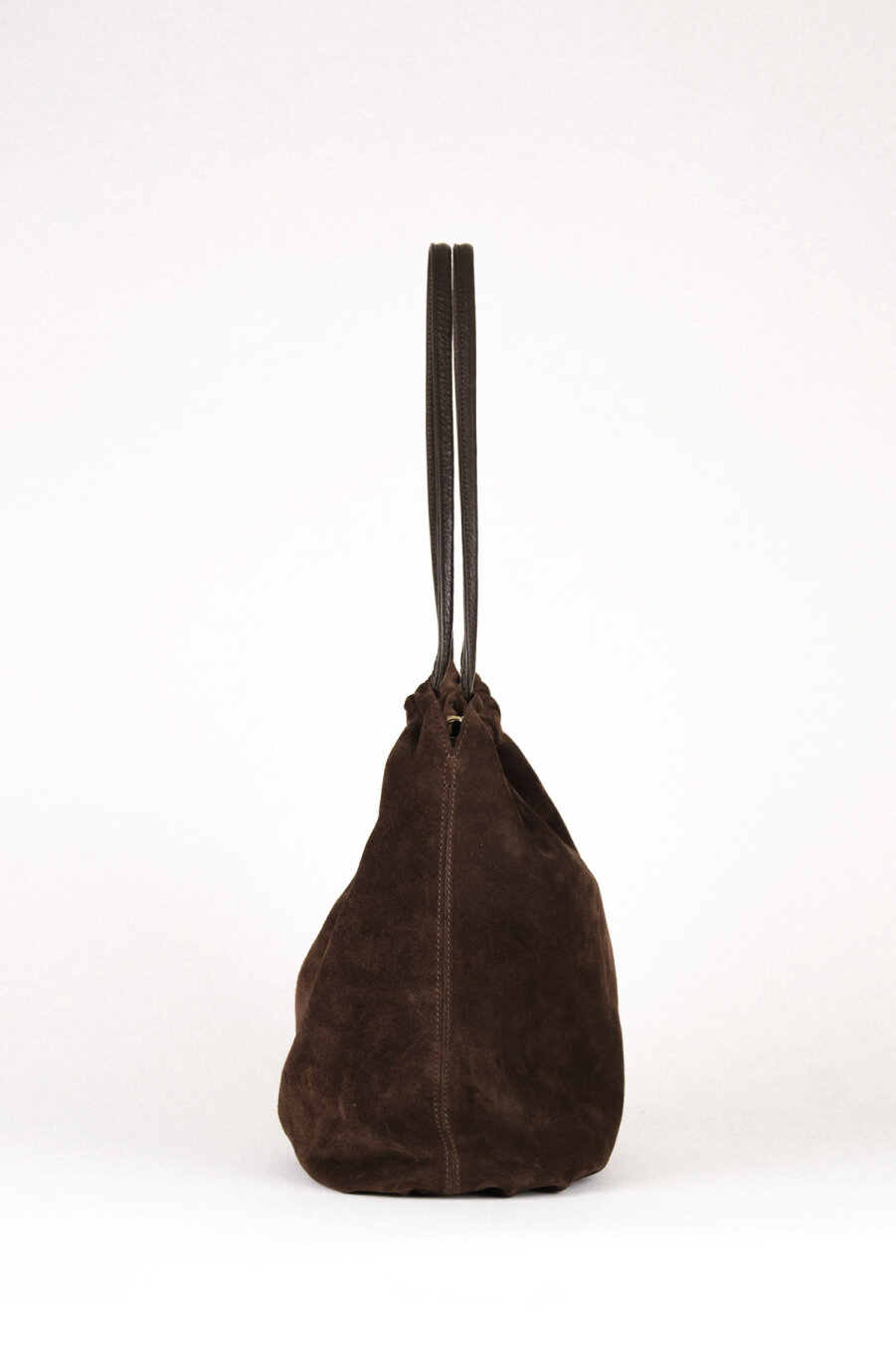 Suede Leather Hola Bag Chestnut - 5