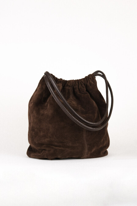 Suede Leather Hola Bag Chestnut - 6