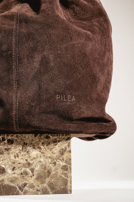 Suede Leather Hola Bag Chestnut - 3
