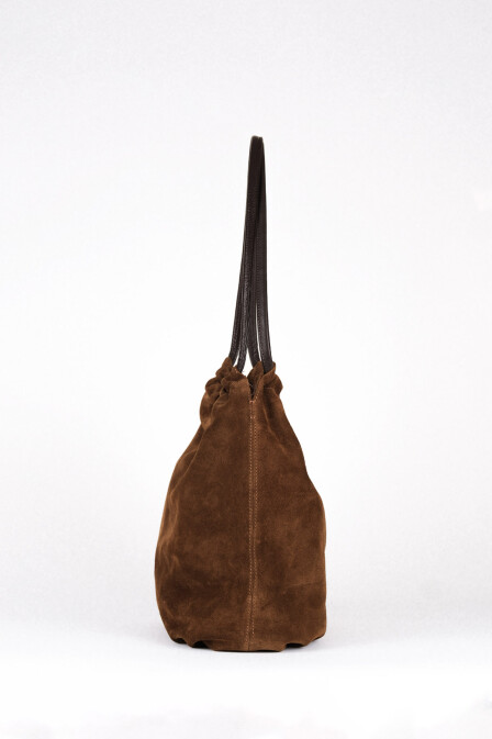 Suede Leather Hola Bag Tan - 3