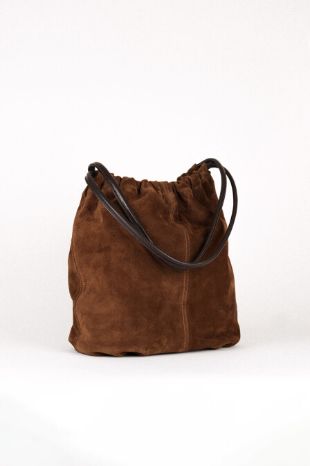 Suede Leather Hola Bag Tan - 4