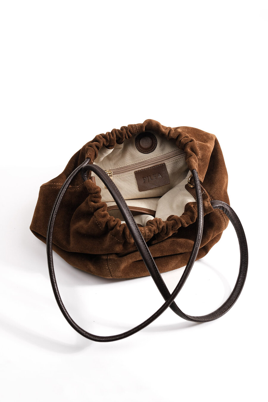 Suede Leather Hola Bag Tan - 5
