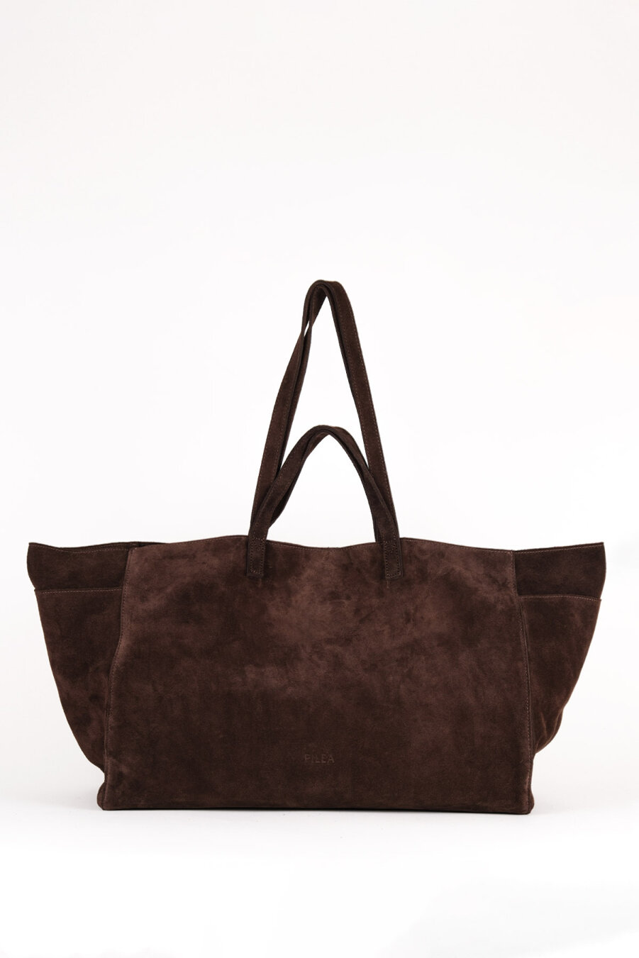 Süet Deri Boho Tote Bag Kahve - 2