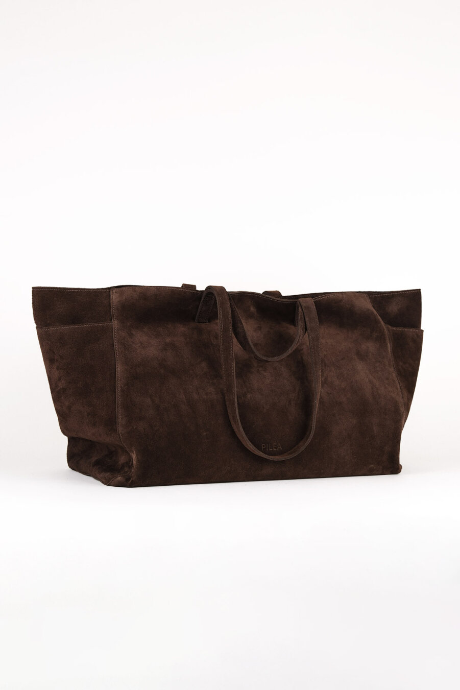 Süet Deri Boho Tote Bag Kahve - 4