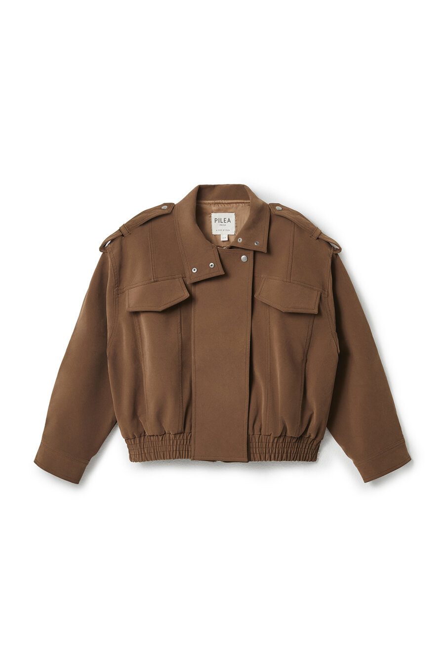 Tan Short Faux Suede Leather Jacket - 7