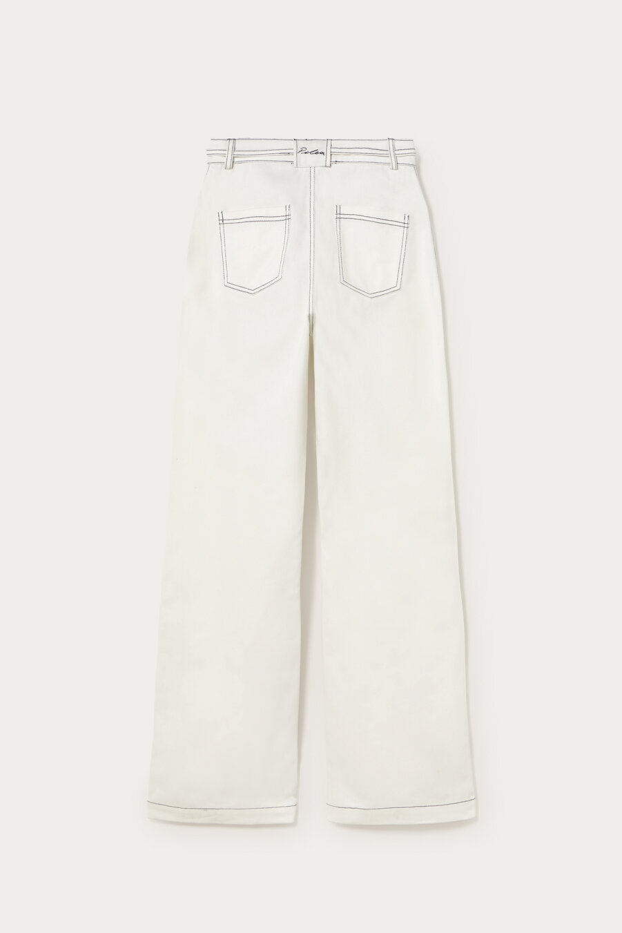 Thin Belted Gabardine Trousers - 3