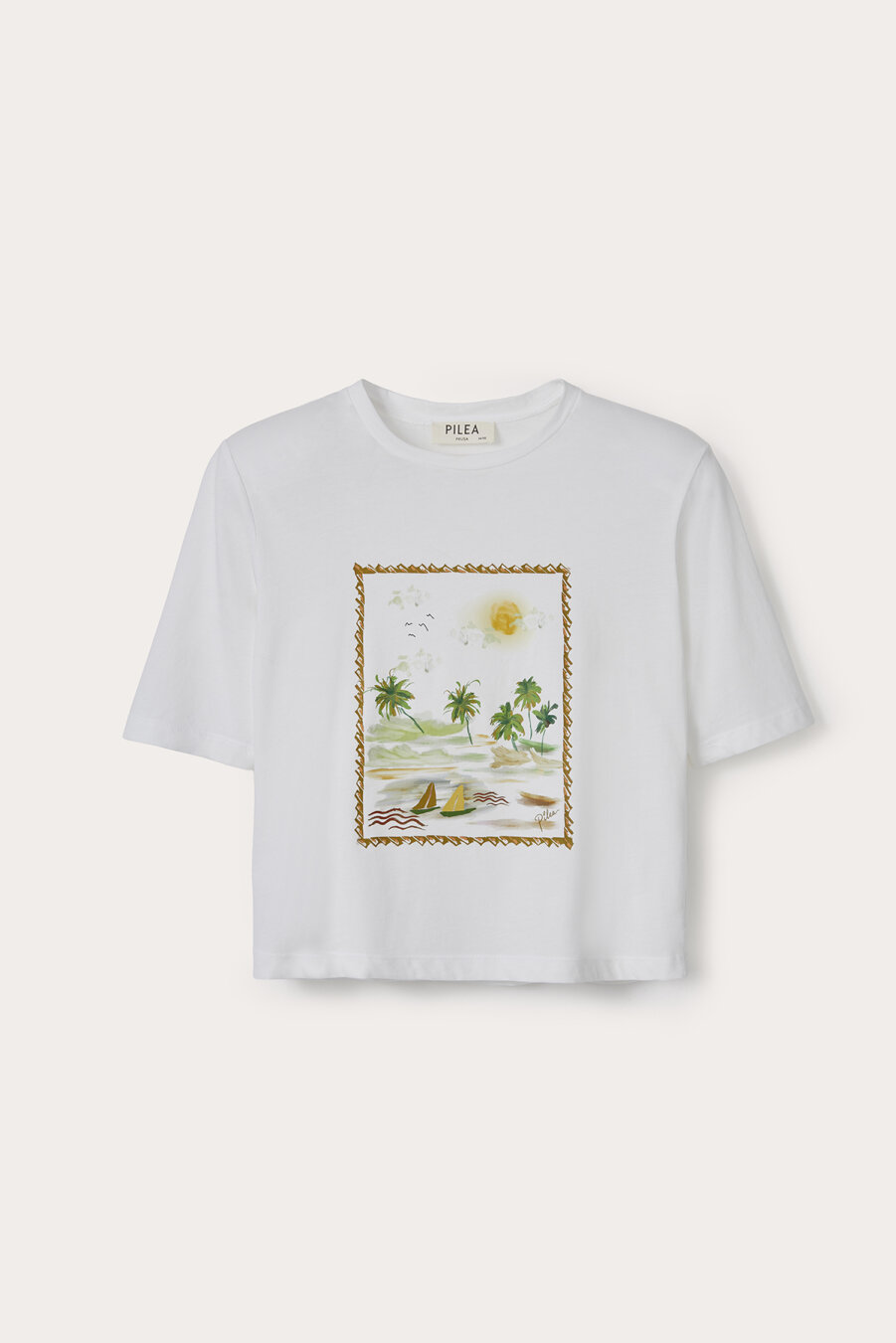 Vela Baskılı Vatkalı Tshirt - 3