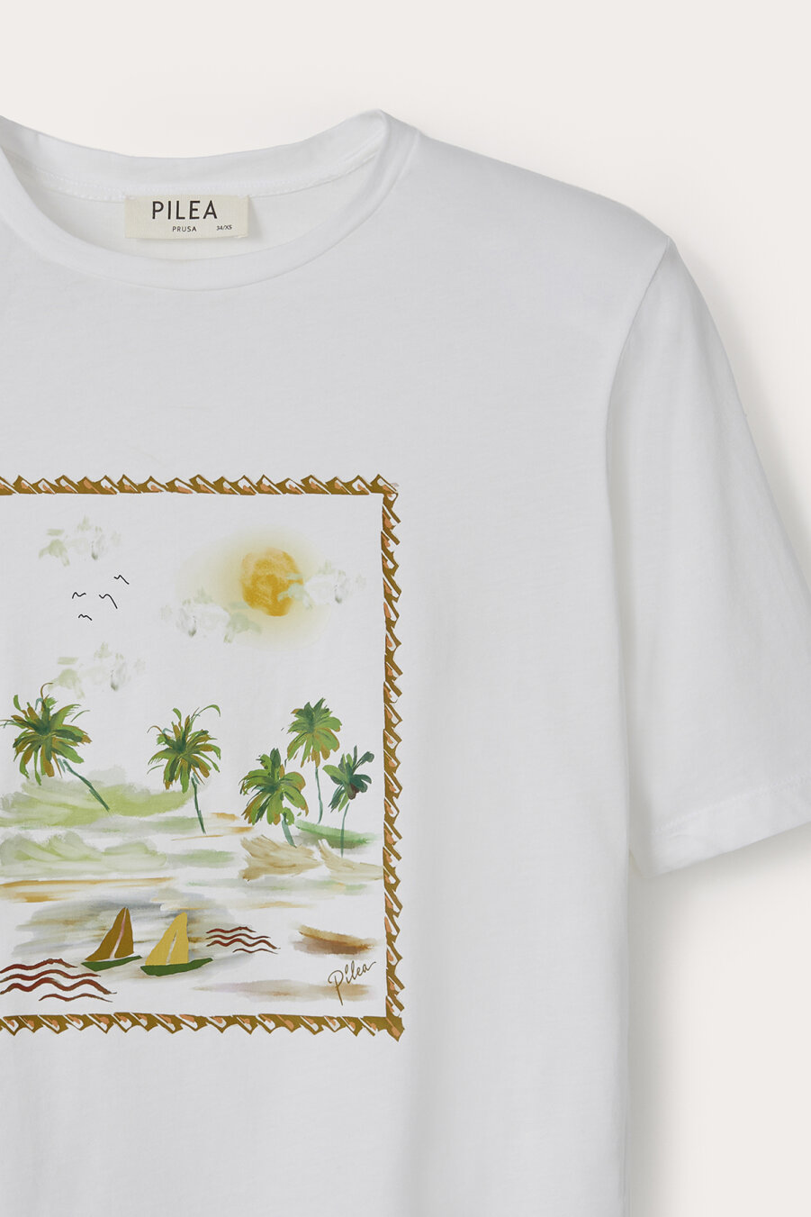Vela Baskılı Vatkalı Tshirt - 5