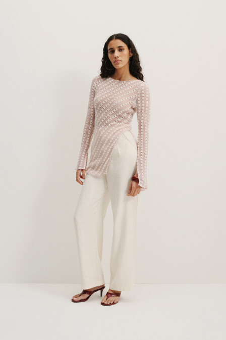 Velira Asymmetric Lace Blouse - 2