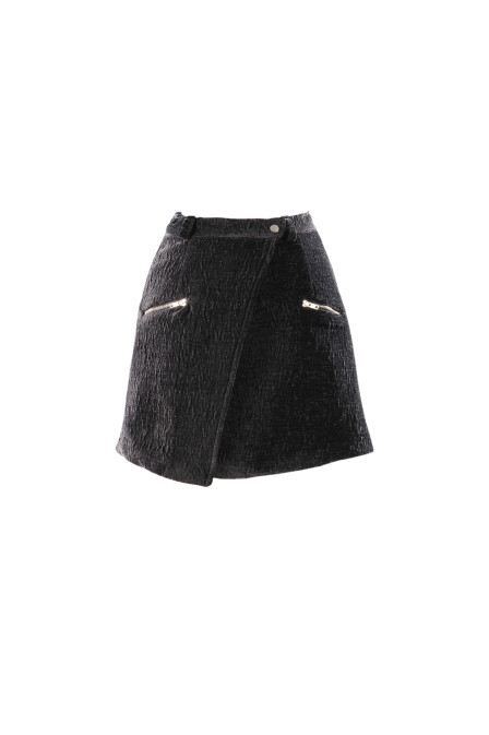 Velvet Mini Skirt - 4