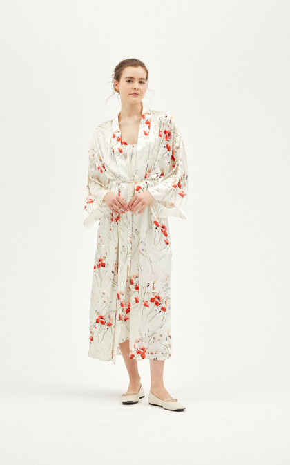 Veronica Satin Dressing Gown - 2