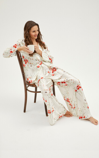 Veronica Satin Pajama Set - 1