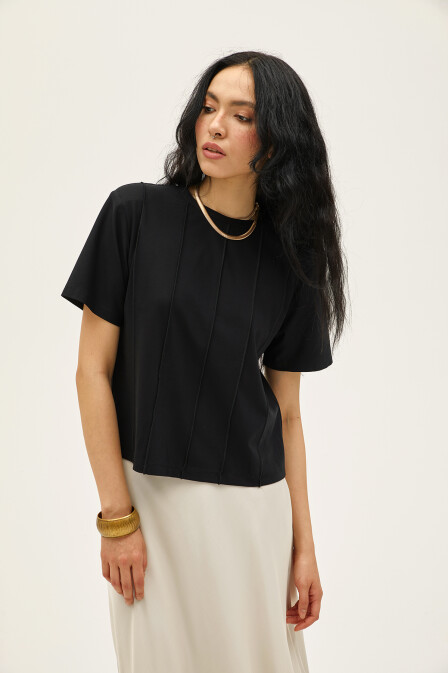 Viola Black Rayon Blouse - 4