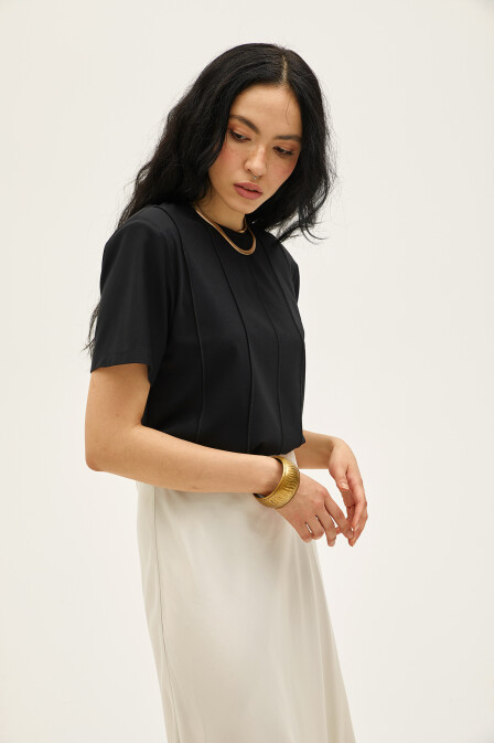 Viola Black Rayon Blouse - 2