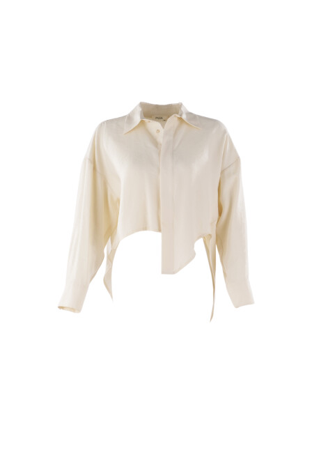 Wendy Asymmetrical Vanilla Shirt - 2