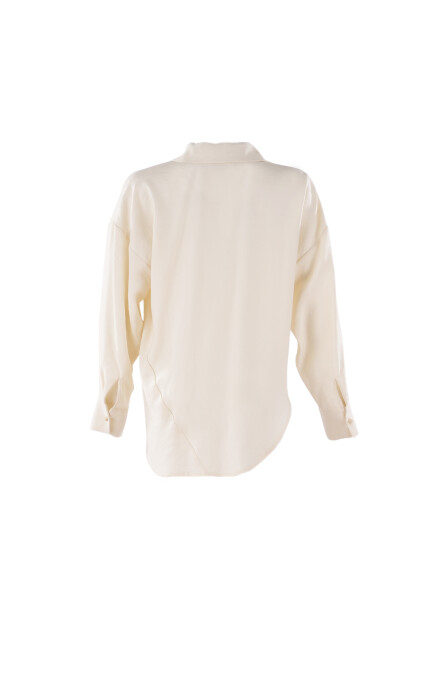 Wendy Asymmetrical Vanilla Shirt - 2