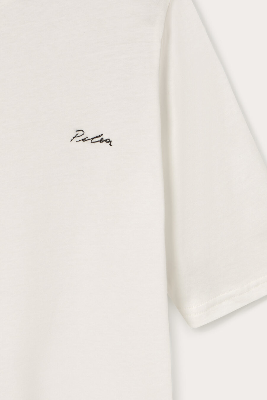 White Embroidered Detailed Padded T-shirt - 4